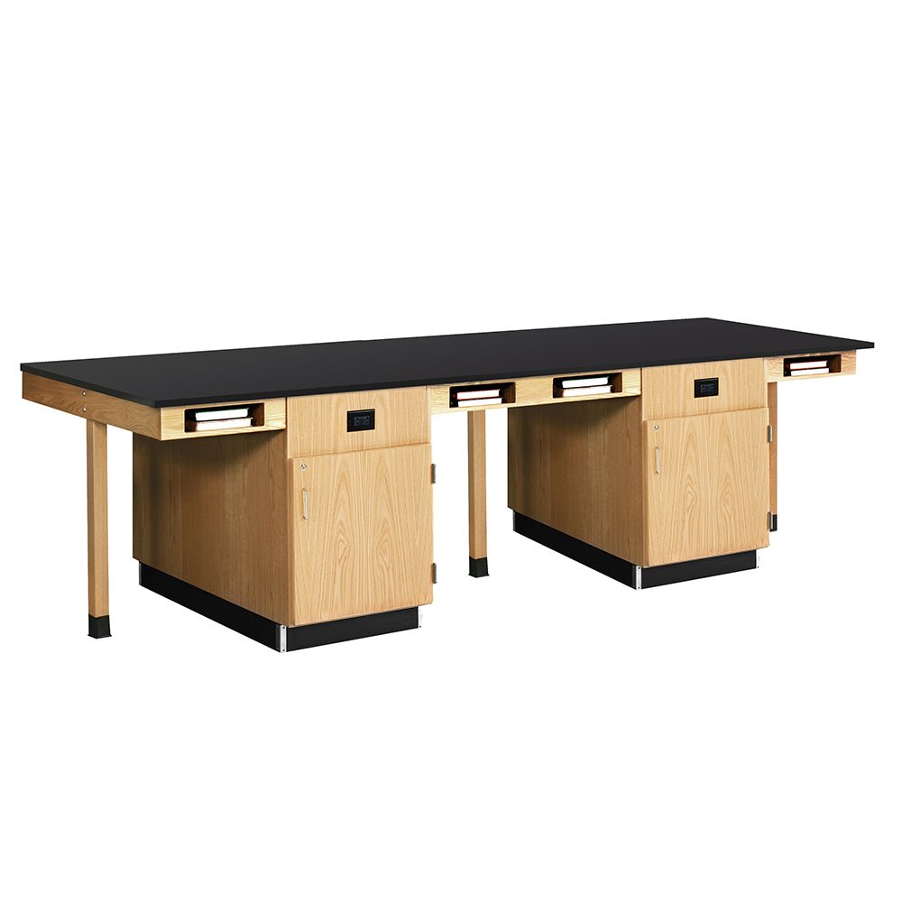 Diversified Woodcrafts Eight Station Service w/ Door - Solid Phenolic Resin Top - 132" W x 48" D - SchoolOutlet
