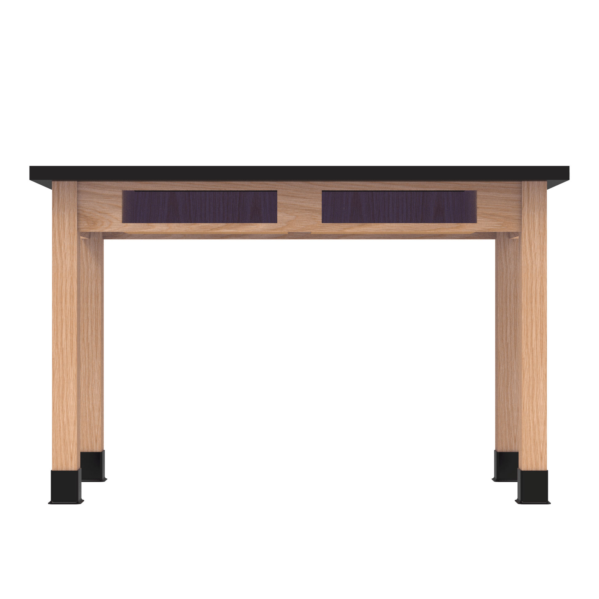 Diversified Woodcrafts Science Table w/ Book Compartment - 72" W x 24" D - Solid Oak Frame and Adjustable Glides - SchoolOutlet