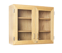 Diversified Woodcrafts Oak Glass Door Wall Storage Cabinet - 42"W x 30"H