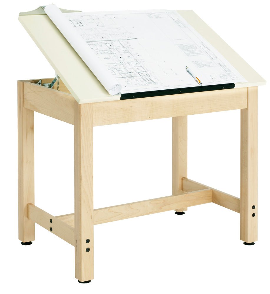 Diversified Woodcrafts Art / Drafting Table w/ 1 Piece Top - 36"W x 24"D x 30"H (Diversified Woodcrafts DIV-DT-9A30) - SchoolOutlet