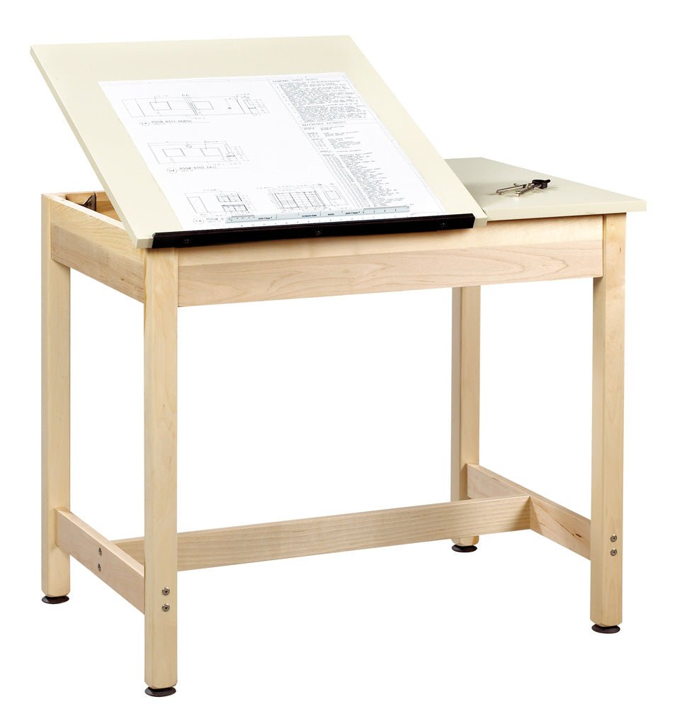 Diversified Woodcrafts Art / Drafting Table w/ 2 Piece Top - 36"W x 24"D x 30"H (Diversified Woodcrafts DIV-DT-9SA30) - SchoolOutlet