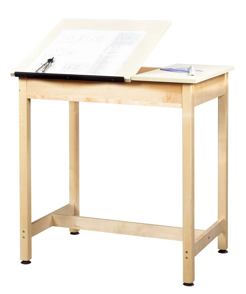Diversified Woodcrafts Art / Drafting Table w/ 2 Piece Top - 36"W x 24"D x 36"H (Diversified Woodcrafts DIV-DT-9SA37) - SchoolOutlet
