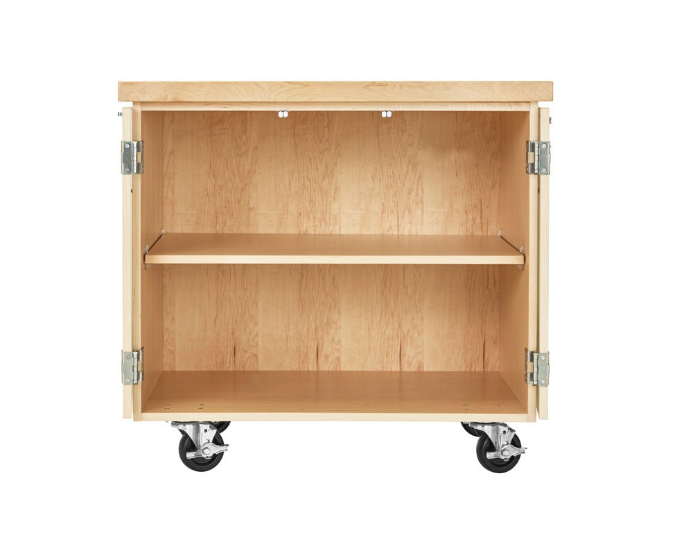 Diversified Woodcrafts Enclosed Mobile Demonstration Cabinet - 36"W x 24"D (Diversified Woodcrafts DIV-EMDC-2436M) - SchoolOutlet