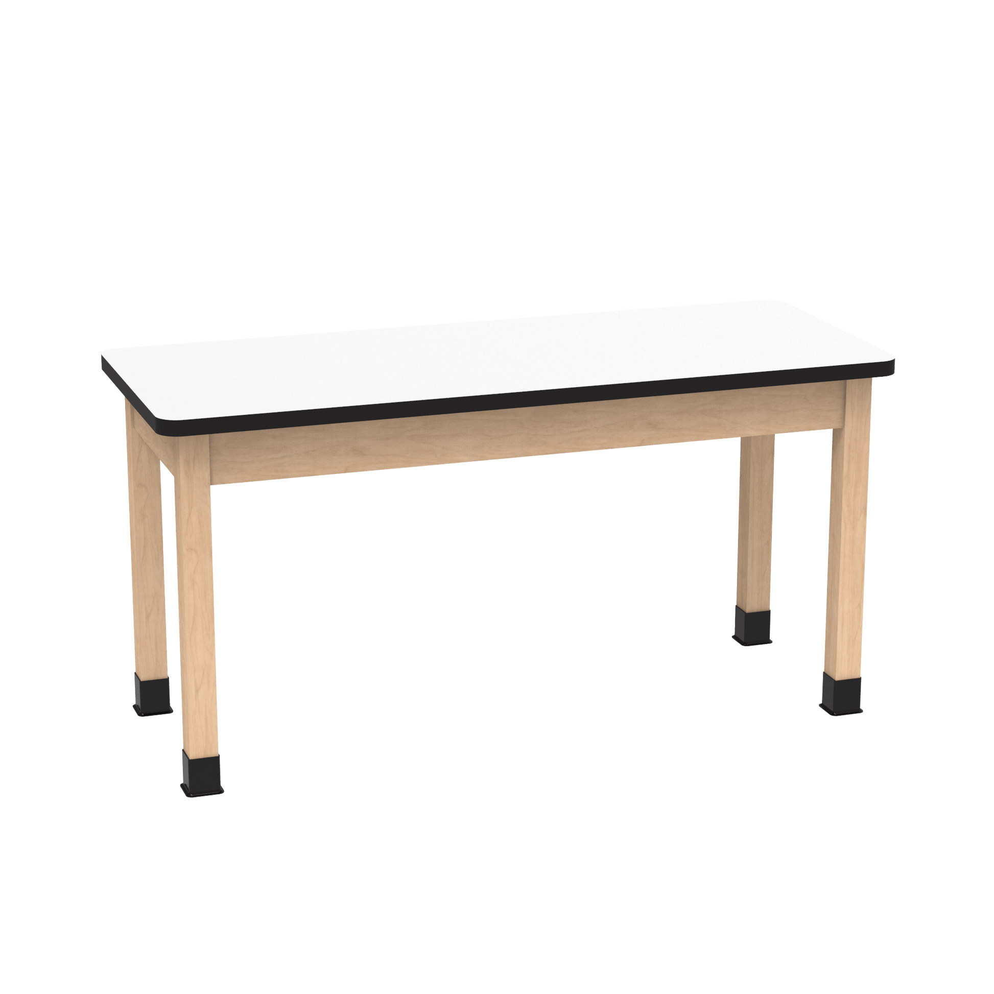 Diversified Woodcrafts Science Table - Plain Apron - 48" W x 24" D - Solid Wood Frame and Adjustable Glides - SchoolOutlet