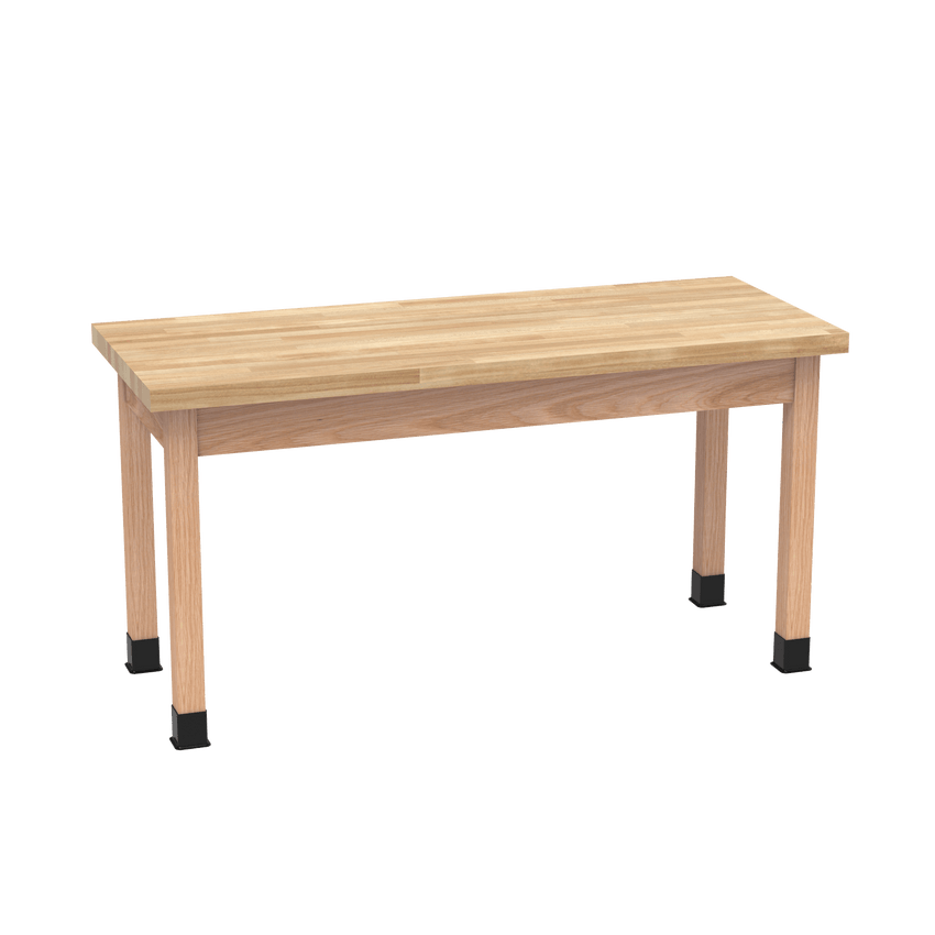 Diversified Woodcrafts Science Table - Plain Apron - 48" W x 21" D - Solid Wood Frame and Adjustable Glides - SchoolOutlet