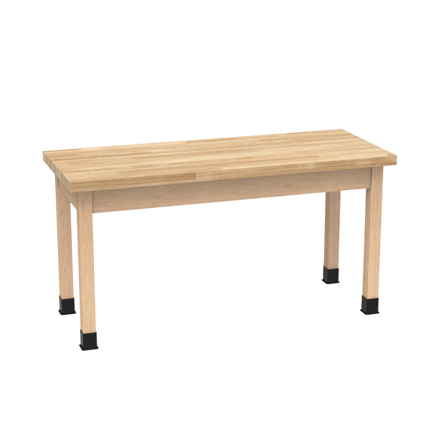 Diversified Woodcrafts Science Table - Plain Apron - 54" W x 21" D - Solid Wood Frame and Adjustable Glides - SchoolOutlet