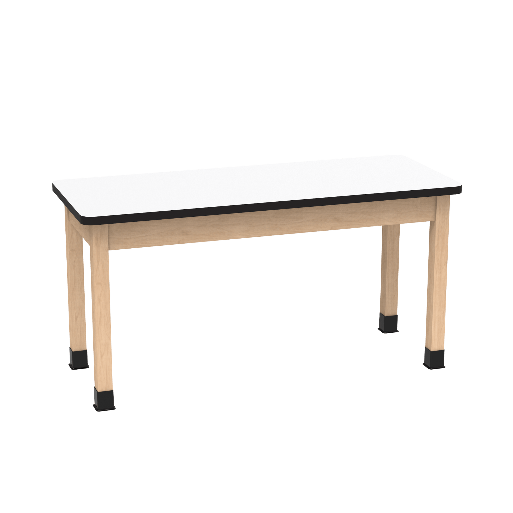 Diversified Woodcrafts Science Table - Plain Apron - 72" W x 24" D - Solid Wood Frame and Adjustable Glides - SchoolOutlet