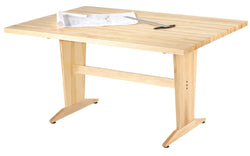 Diversified Woodcrafts Extra Large Pedestal Table - Maple Top - 72"W x 48"D x 36"H (Diversified Woodcrafts DIV-PT-7248M)