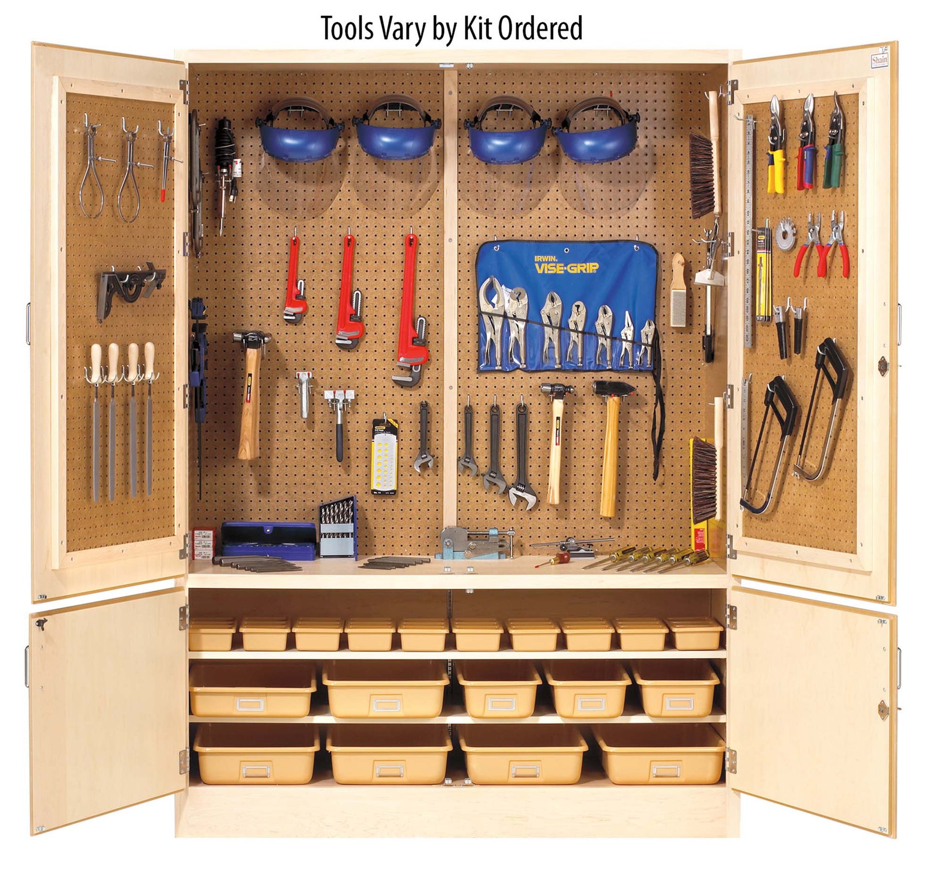 Diversified Woodcrafts Tool Storage Cabinet with Tools - 60"W x 22"D (Diversified Woodcrafts DIV-TC-12WT) - SchoolOutlet