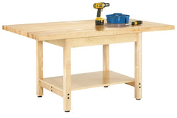Diversified Woodcrafts Wood Bench - 1-3/4" Maple Top - 72"W x 36"D (Diversified Woodcrafts DIV-W-7236L)