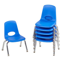 FDP Stackable School Chair, Chrome Legs, Swivel Glide - 10" Seat Height (FDP-10356)