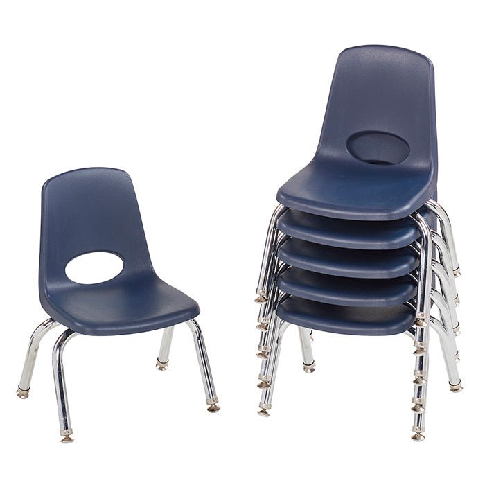 FDP Stackable School Chair, Chrome Legs, Swivel Glide - 10" Seat Height (FDP-10356) - SchoolOutlet