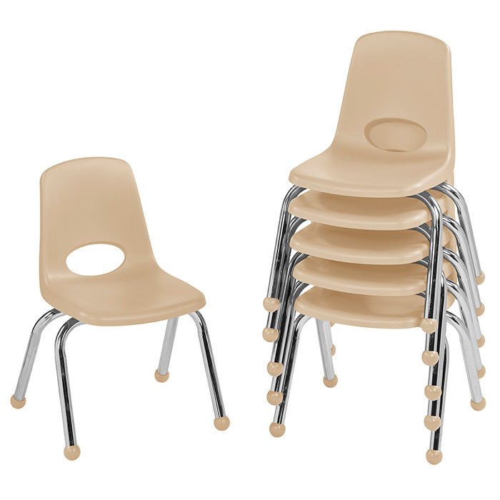 FDP Stackable School Chair, Chrome Legs, Ball Glide - 12" Seat Height (FDP-10359) - SchoolOutlet