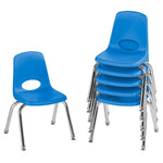 FDP Stackable School Chair, Chrome Legs, Swivel Glide - 12