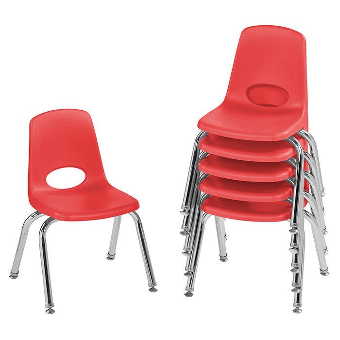 FDP Stackable School Chair, Chrome Legs, Swivel Glide - 12" Seat Height (FDP-10360) - SchoolOutlet