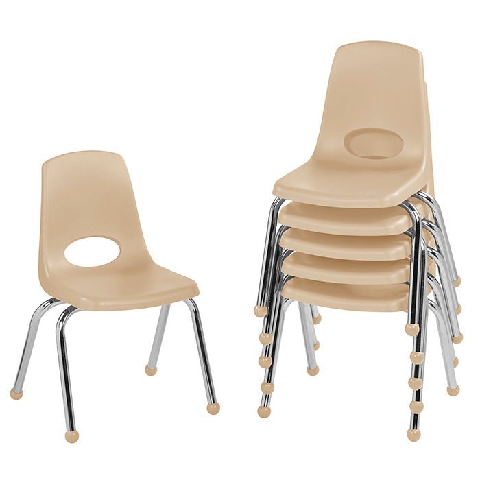 FDP Stackable School Chair, Chrome Legs, Ball Glide - 14" Seat Height (FDP-10363) - SchoolOutlet