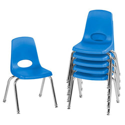FDP Stackable School Chair, Chrome Legs, Swivel Glide - 14" Seat Height (FDP-10364)