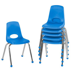 FDP Stackable School Chair, Chrome Legs, Ball Glide - 16" Seat Height (FDP-10367)