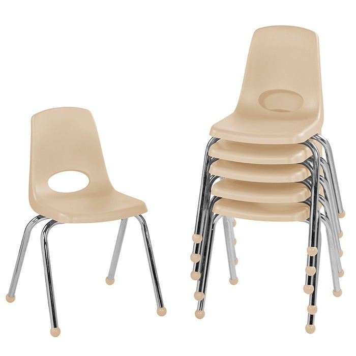 FDP Stackable School Chair, Chrome Legs, Ball Glide - 16" Seat Height (FDP-10367) - SchoolOutlet