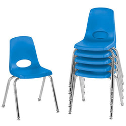 FDP Stackable School Chair, Chrome Legs, Swivel Glide - 16" Seat Height (FDP-10368)