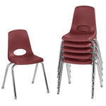 FDP Stackable School Chair, Chrome Legs, Swivel Glide - 16