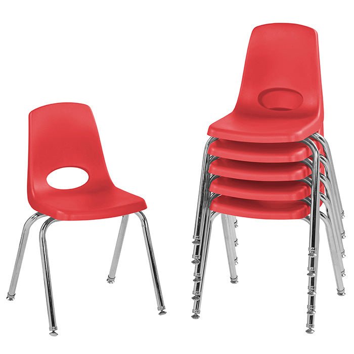 FDP Stackable School Chair, Chrome Legs, Swivel Glide - 16" Seat Height (FDP-10368) - SchoolOutlet