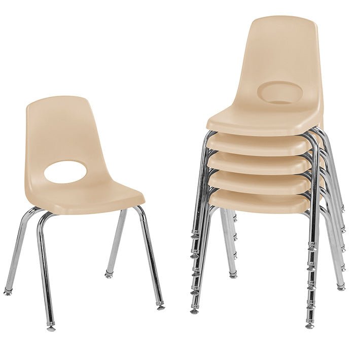 FDP Stackable School Chair, Chrome Legs, Swivel Glide - 16" Seat Height (FDP-10368) - SchoolOutlet