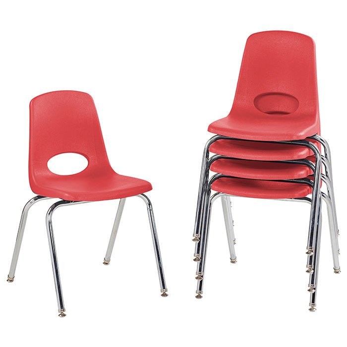 FDP Stackable School Chair, Chrome Legs, Swivel Glide - 18" Seat Height (FDP-10371) - SchoolOutlet