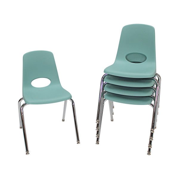 FDP Stackable School Chair, Chrome Legs, Swivel Glide - 18" Seat Height (FDP-10371) - SchoolOutlet