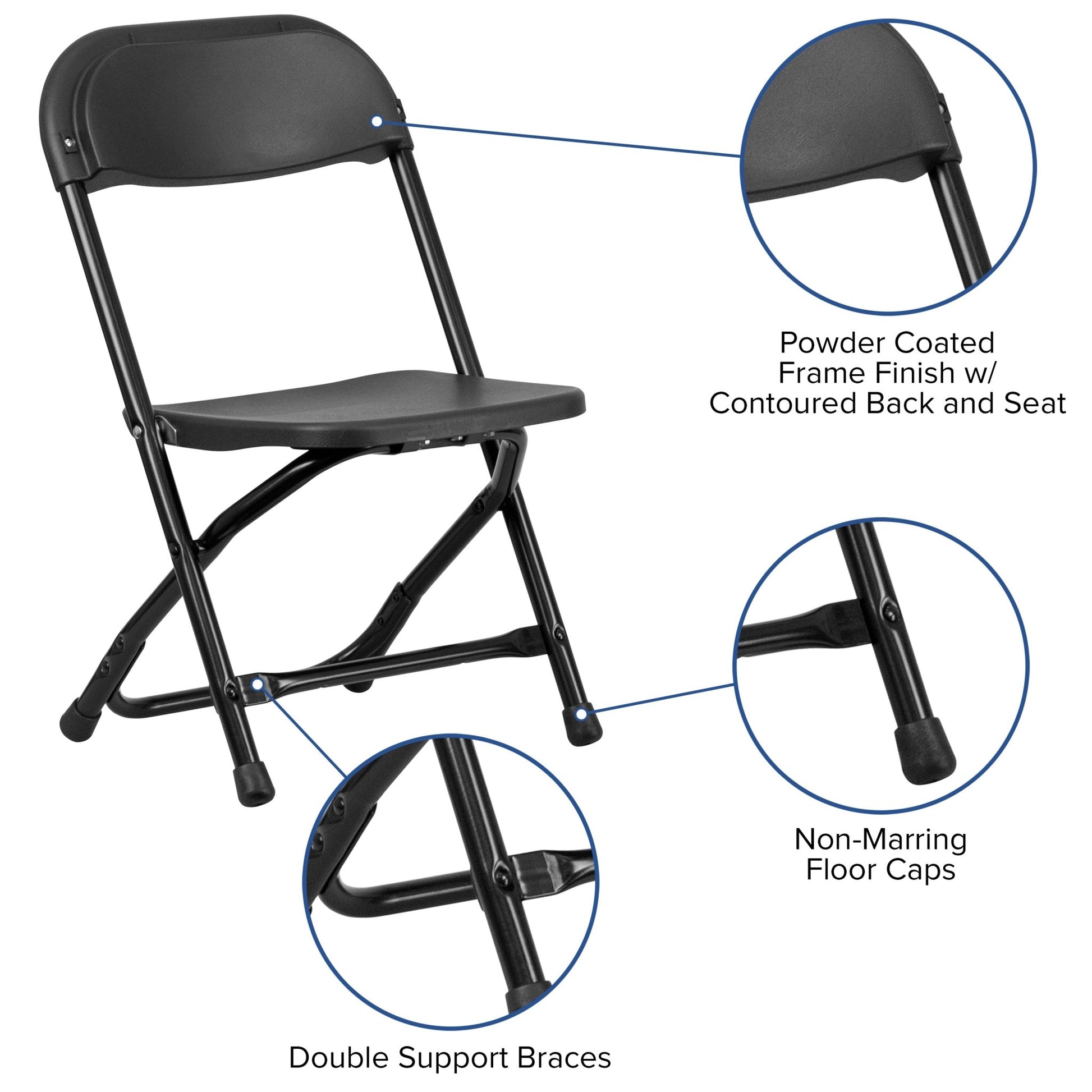 Timmy 2 Pack Kids Plastic Folding Chair - (Flash 2-Y-KID) - SchoolOutlet