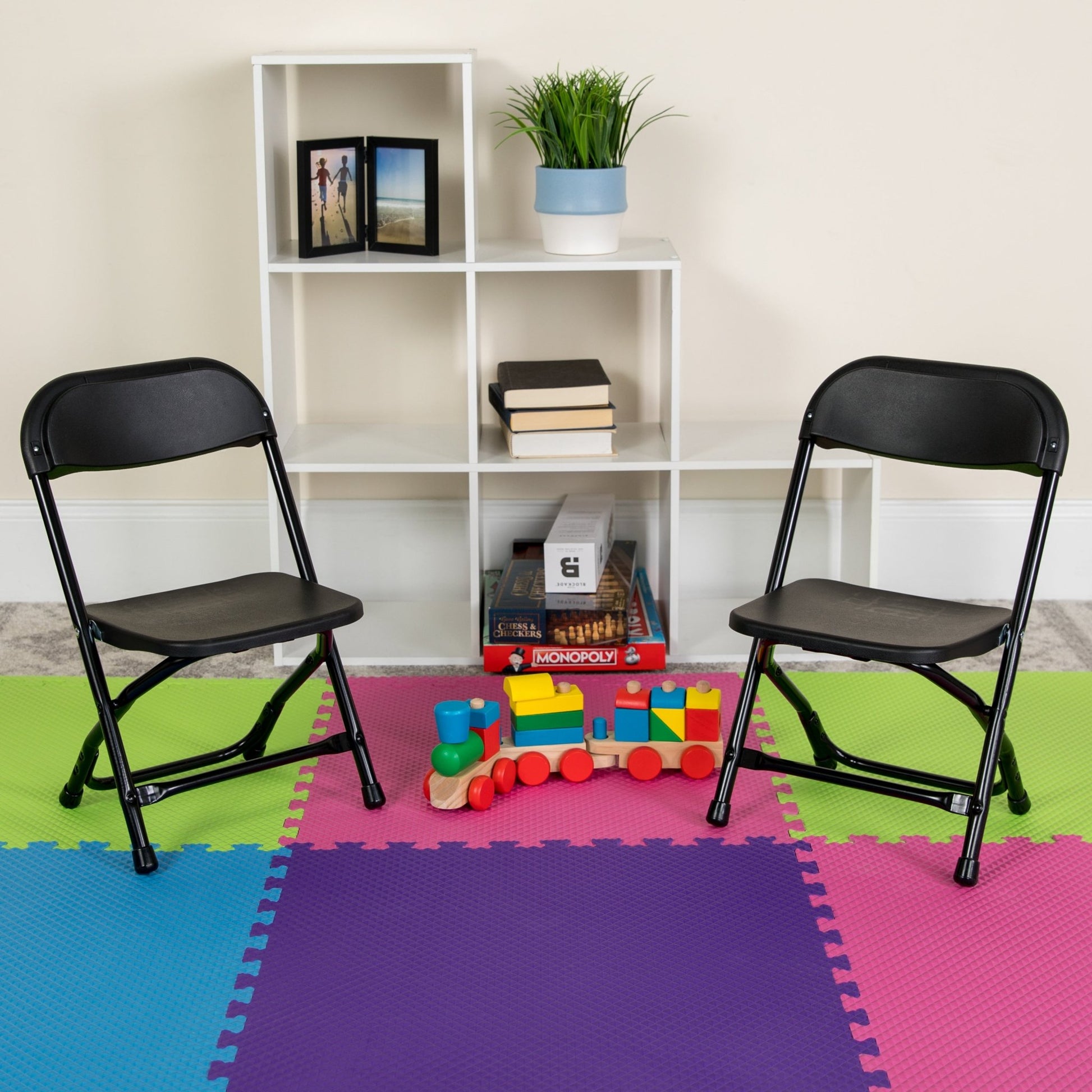 Timmy 2 Pack Kids Plastic Folding Chair - (Flash 2-Y-KID) - SchoolOutlet