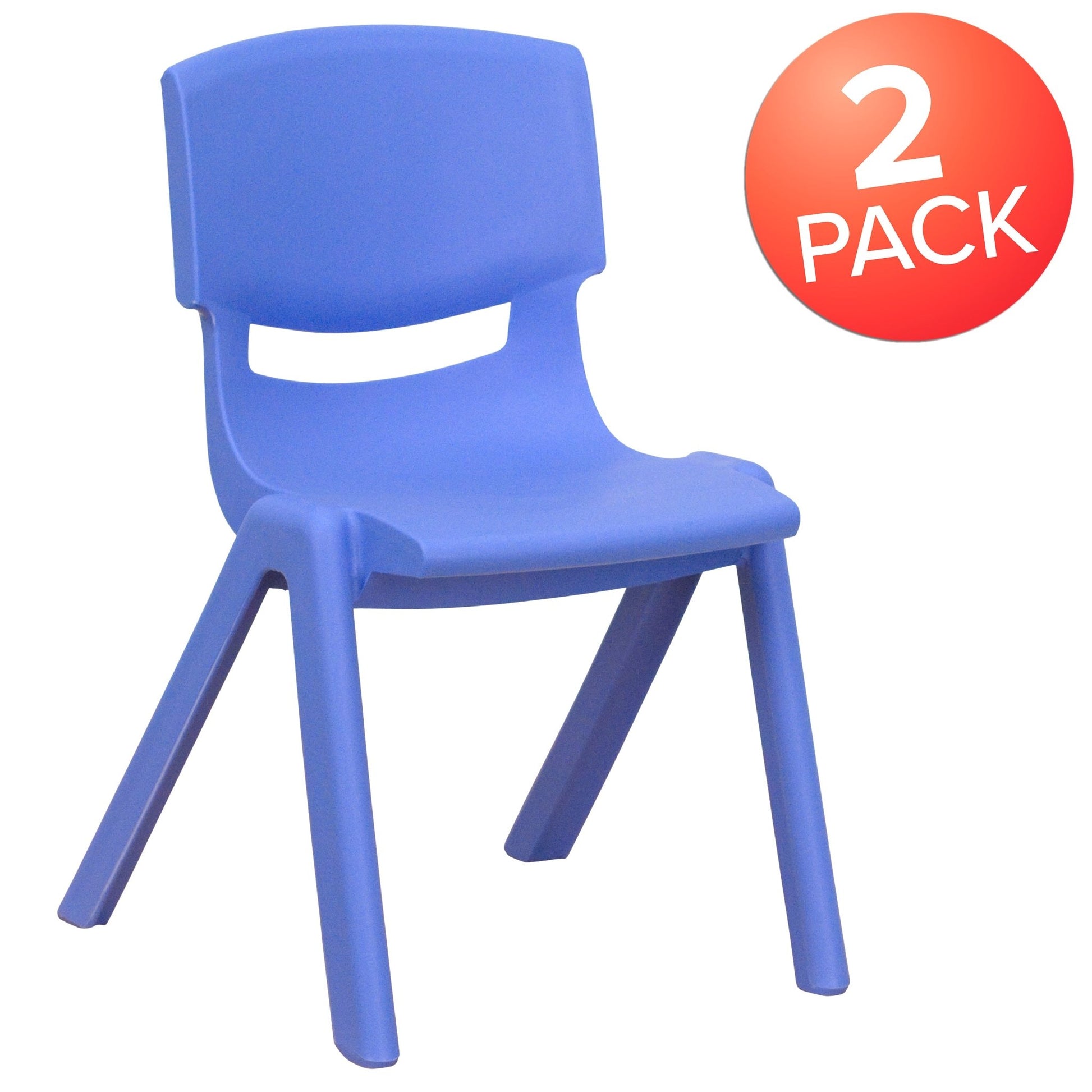 Whitney 2 Pack Plastic Stackable School Chair with 12" Seat Height - (Flash 2-YU-YCX-001) - SchoolOutlet