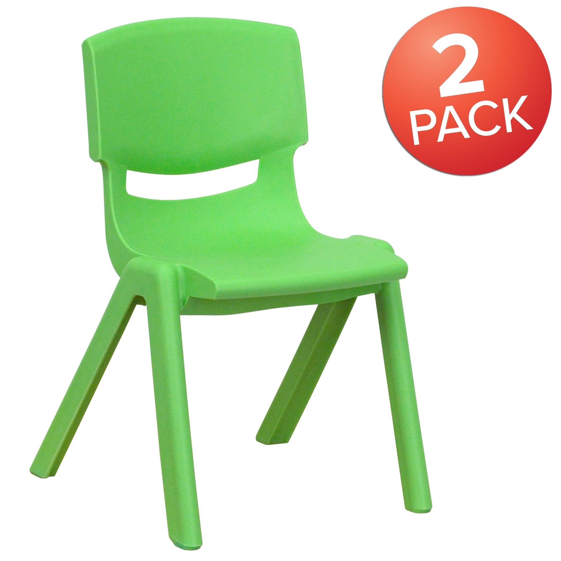 Whitney 2 Pack Plastic Stackable School Chair with 12" Seat Height - (Flash 2-YU-YCX-001) - SchoolOutlet