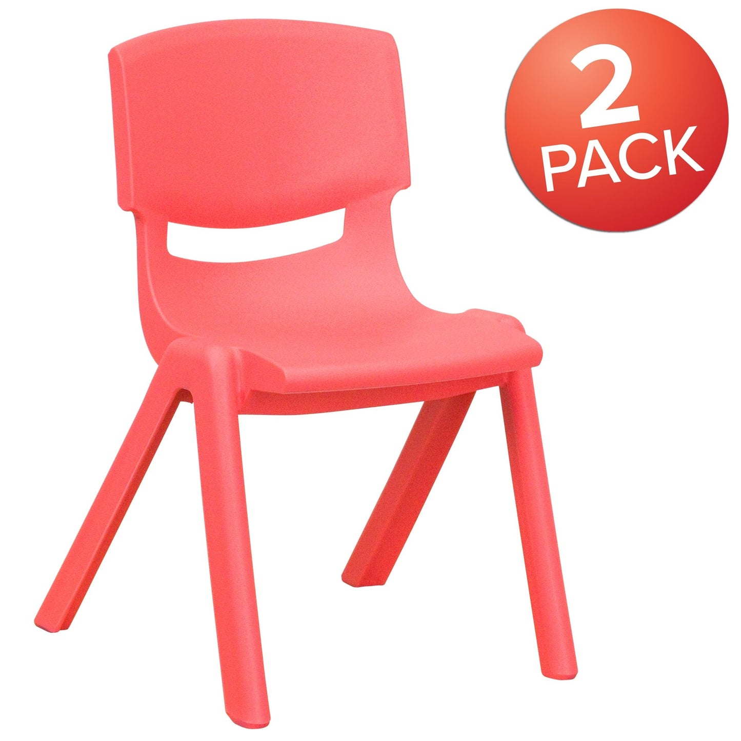 Whitney 2 Pack Plastic Stackable School Chair with 12" Seat Height - (Flash 2-YU-YCX-001) - SchoolOutlet