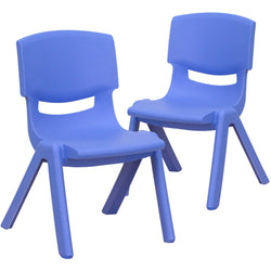 Whitney 2 Pack Plastic Stackable School Chair with 10.5'' Seat Height
