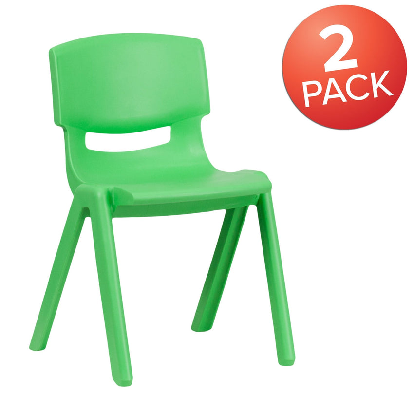 Whitney 2 Pack Plastic Stackable School Chair with 13.25" Seat Height - SchoolOutlet