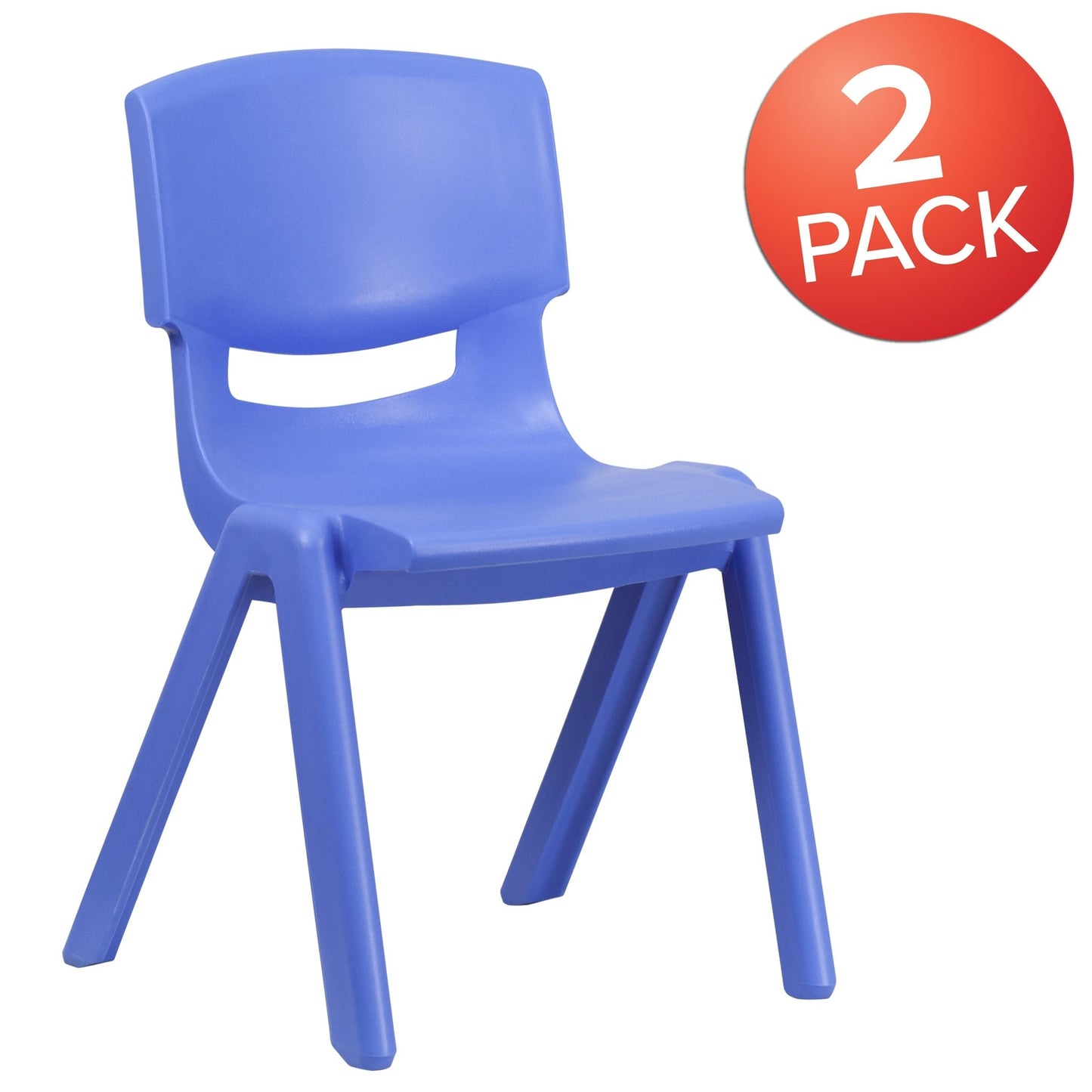 Whitney 2 Pack Plastic Stackable School Chair with 15.5" Seat Height - SchoolOutlet