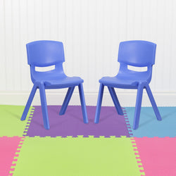 Whitney 2 Pack Plastic Stackable School Chair with 15.5" Seat Height