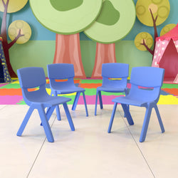 Whitney 4 Pack Plastic Stackable School Chair with 12'' Seat Height