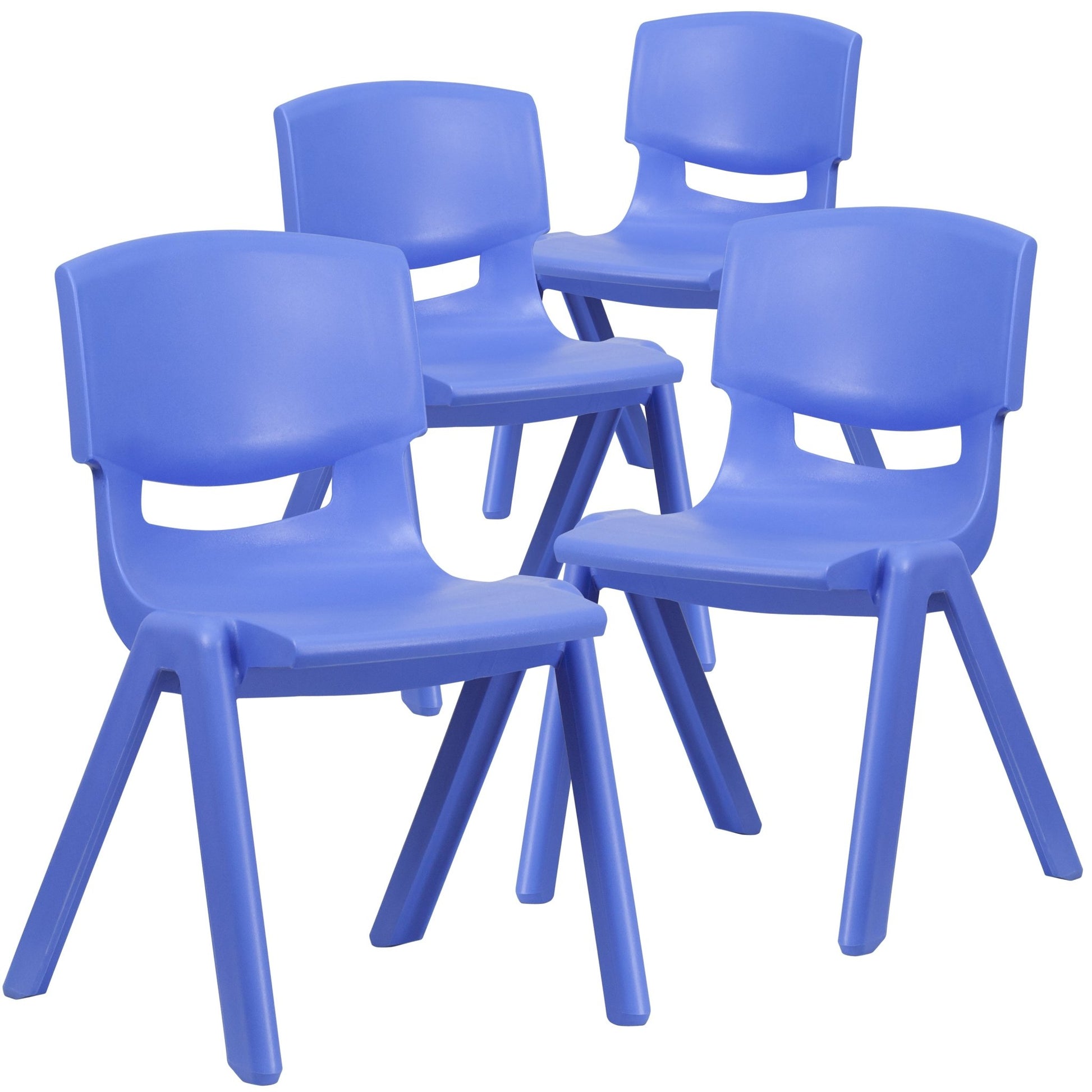 Whitney 4 Pack Plastic Stackable School Chair with 15.5'' Seat Height - SchoolOutlet
