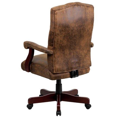 Flash Furniture Bomber Brown Classic Executive Office Chair(FLA-802-BRN-GG) - SchoolOutlet