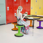 Carter Adjustable Height Kids Flexible Active Stool for Classroom and Home with Non-Skid Bottom in Blue, 14
