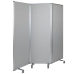 Raisley Double Sided Mobile Magnetic Whiteboard/Cloth Partition with Lockable Casters, 72