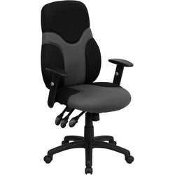 Flash Furniture High Back Ergonomic Black and Gray Mesh Task Chair with Adjustable Arms(FLA-BT-6001-GYBK-GG)