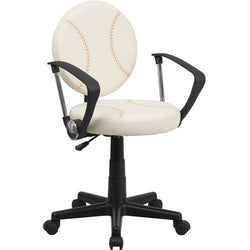 Flash Furniture Baseball Task Chair with Arms(FLA-BT-6179-BASE-A-GG)