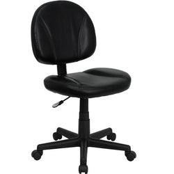 Flash Furniture Mid-Back Black Leather Ergonomic Task Chair(FLA-BT-688-BK-GG)