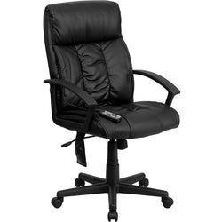 Flash Furniture High Back Massaging Black Leather Executive Office Chair(FLA-BT-9578P-GG)