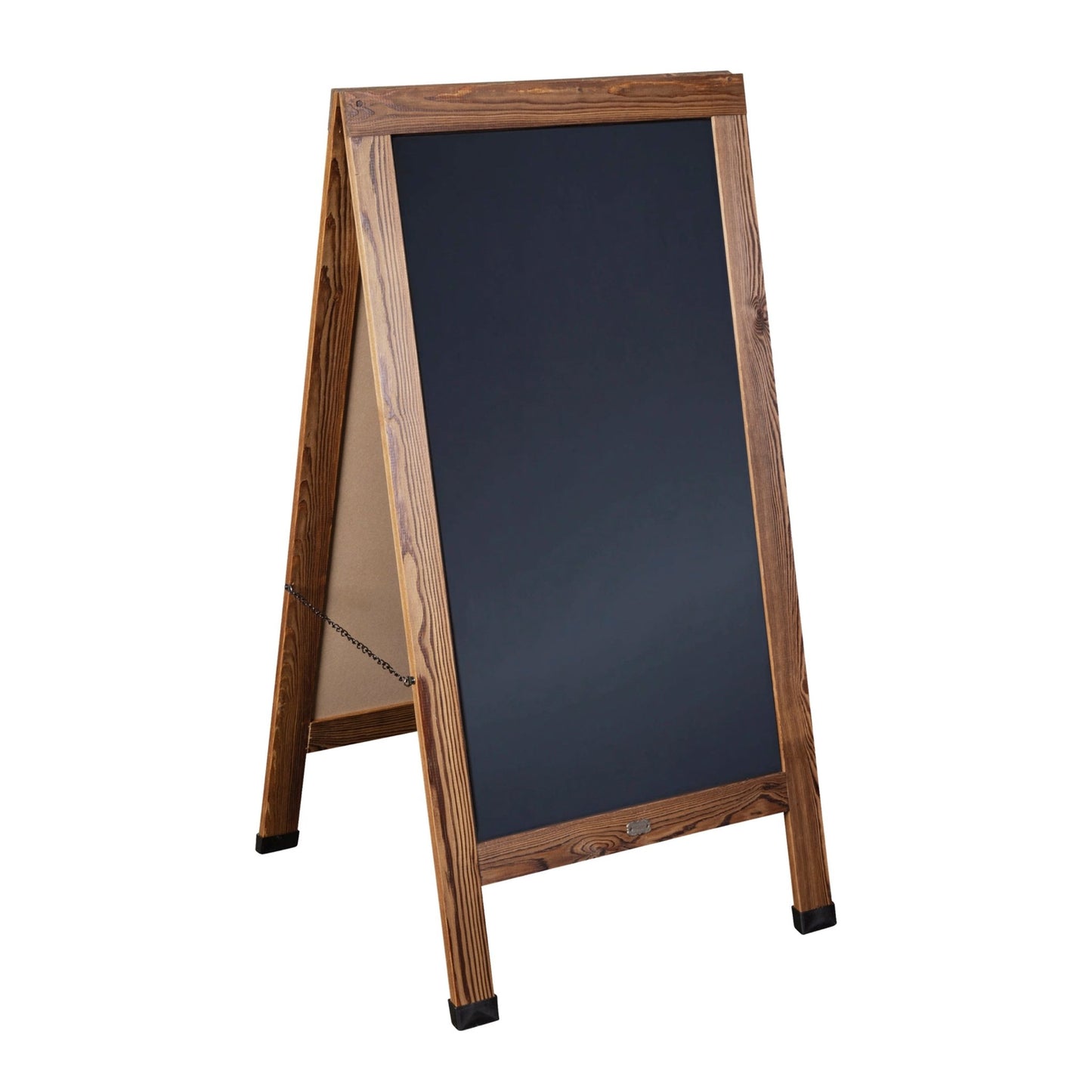 Canterbury 48" x 24" Vintage Wooden A-Frame Indoor/Outdoor A-Frame Magnetic Chalkboard Sign Set with 8 Chalk Markers, 10 Stencils, 2 Magnets - SchoolOutlet