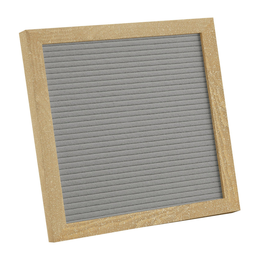 Gracie 10x10 Felt Letter Board with Wooden Frame, 389 PP Letters Including Numbers, Symbols and Icons, Canvas Carrying Case, Torched Wood/Felt - SchoolOutlet