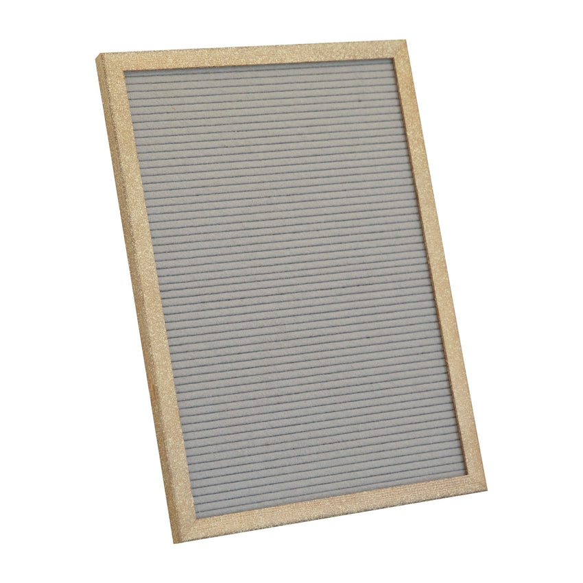 Gracie 12x17 Felt Letter Board with Wooden Frame, 389 PP Letters Including Numbers, Symbols and Icons, Canvas Carrying Case, Torched Wood/Felt - SchoolOutlet